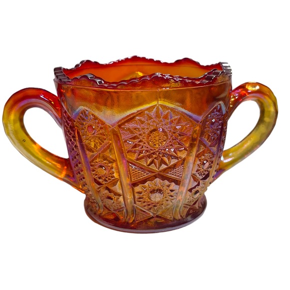 Indiana Glass Dining Vintage Indiana Glass Carnival Glass Sugar